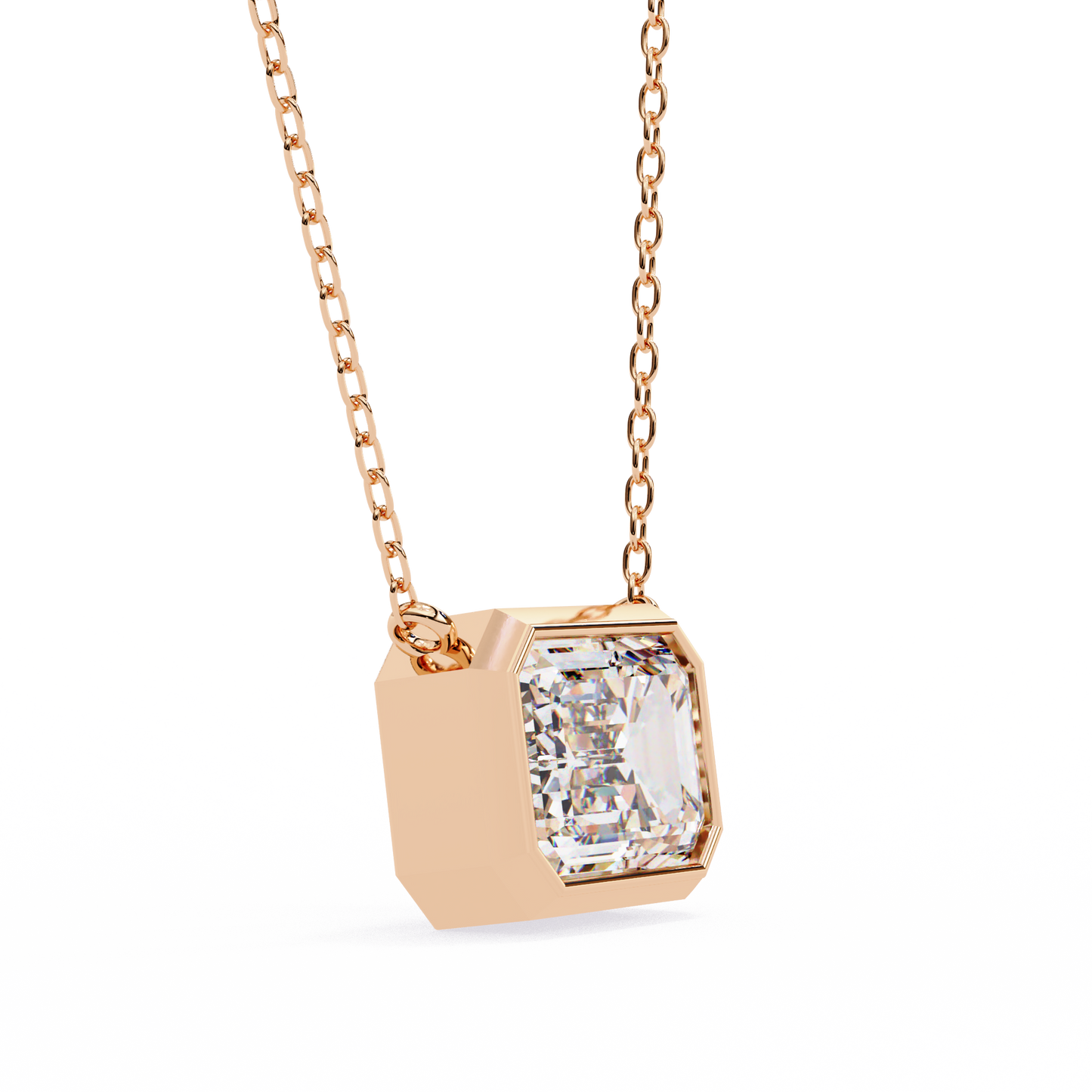 Regal Emerald Cut Solitaire Pendant