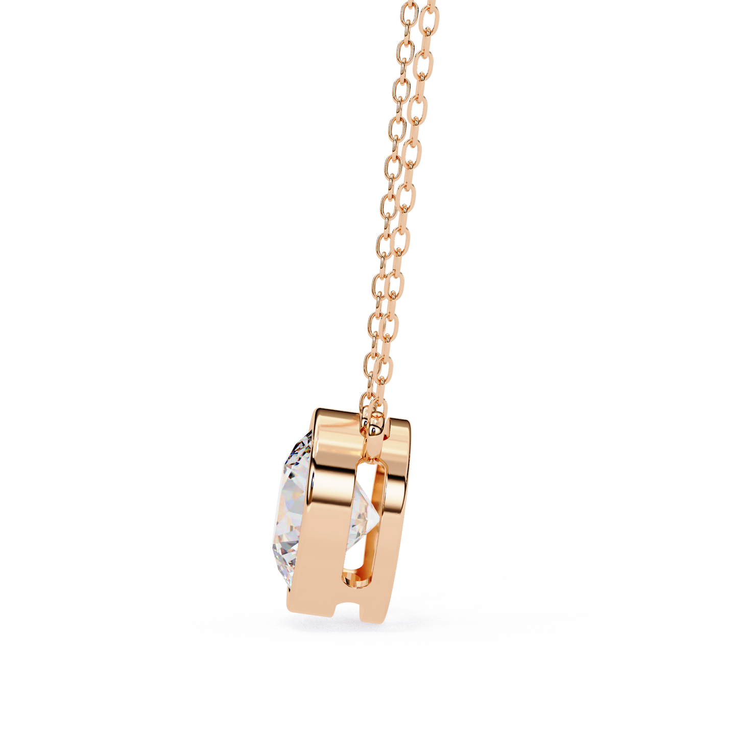 Solara Round Solitaire Pendant