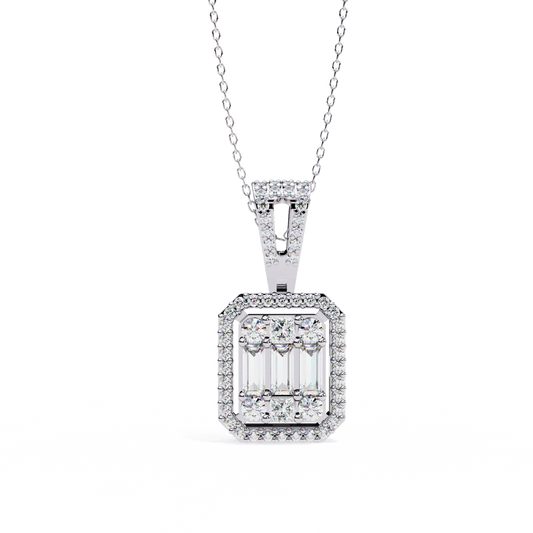 Regalis Baguette Diamond Pendant