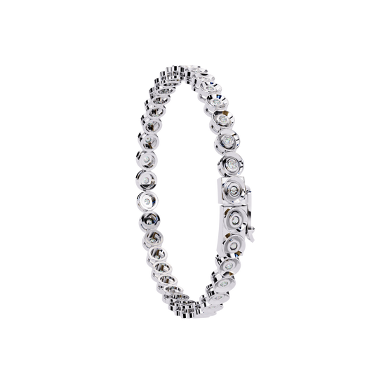 Classic Bezel-Set Diamond Tennis Bracelet