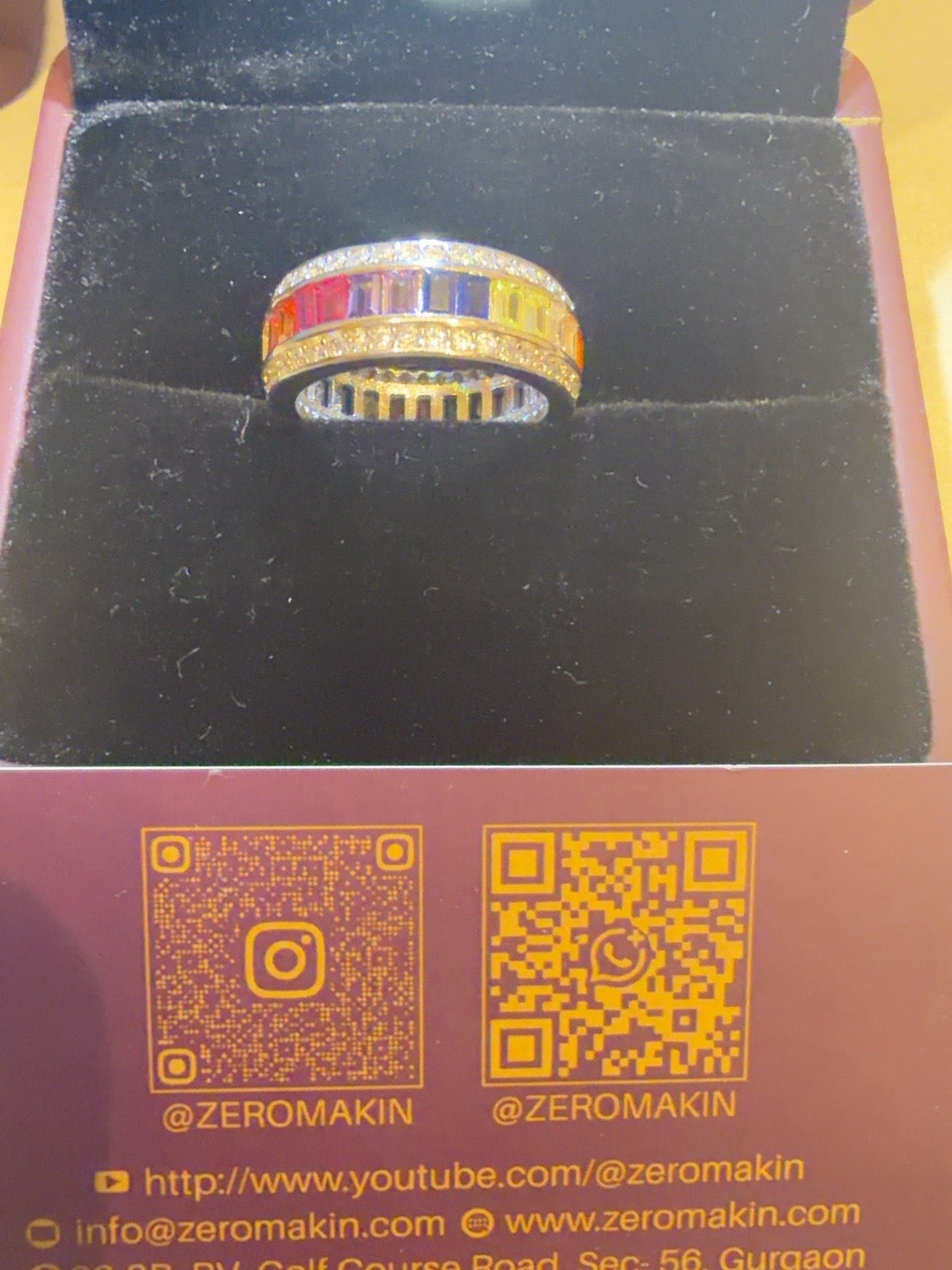 Rainbow Baguette Diamond Eternity Ring