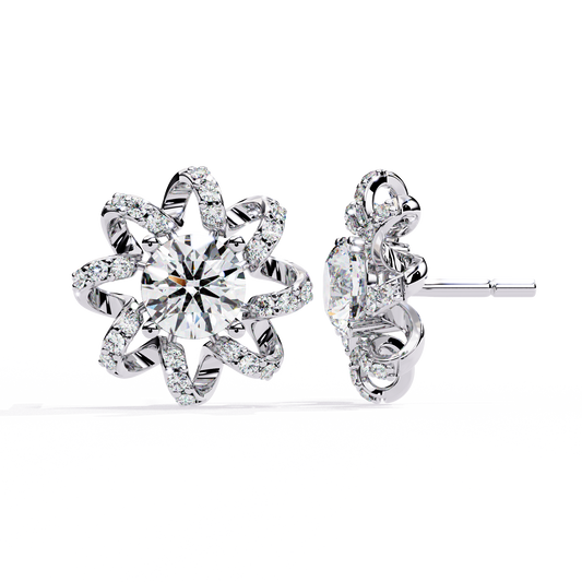 Heliora Floral Diamond Earrings