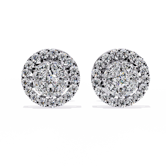 Aurelia Halo Stud Earrings