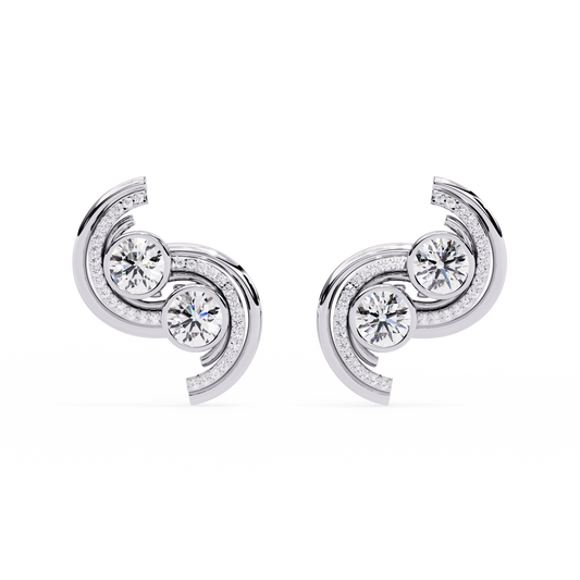 Celestial Swirl Diamond Earrings