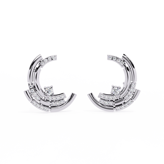 Orbit Cascade Diamond Hoop Earrings