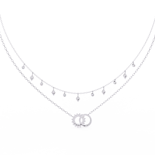 Eternal Orbit Diamond Layered Necklace