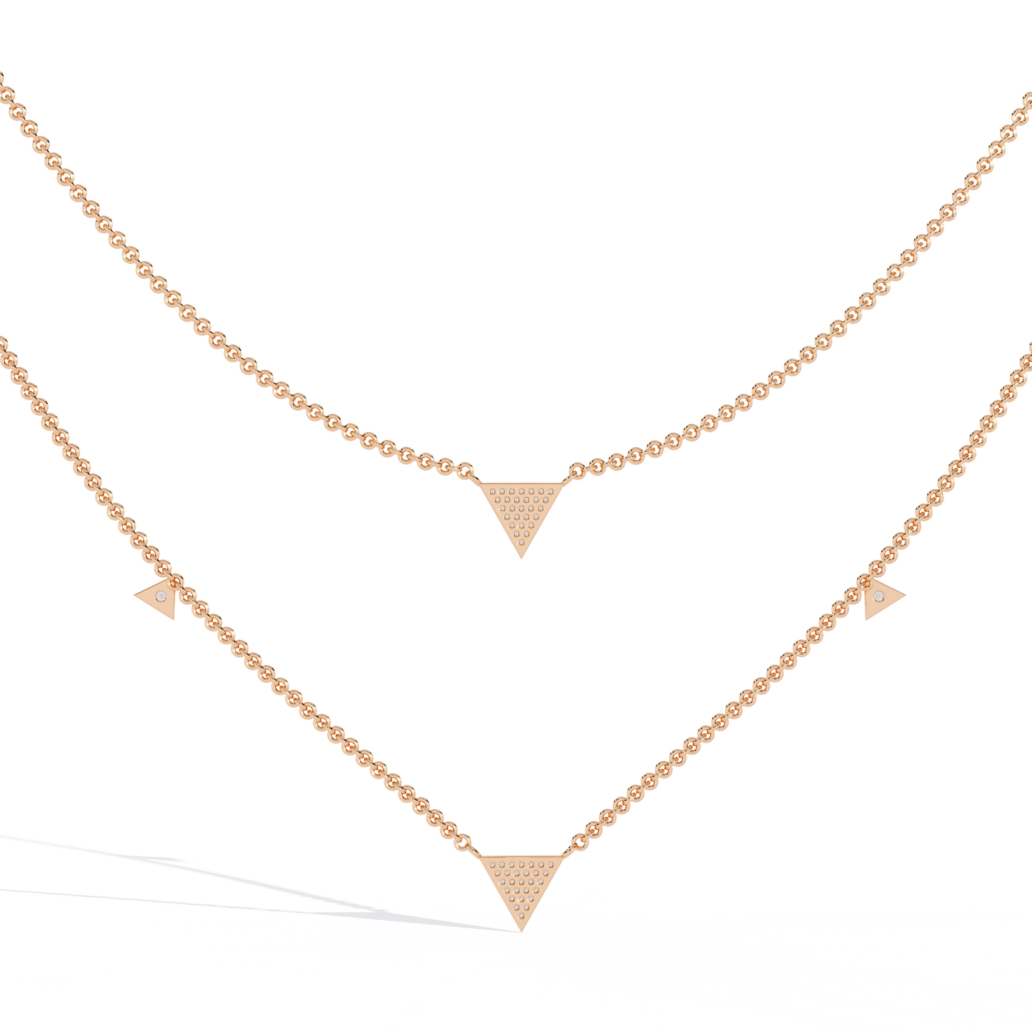 Celeste Minimal Triangle Diamond Necklace