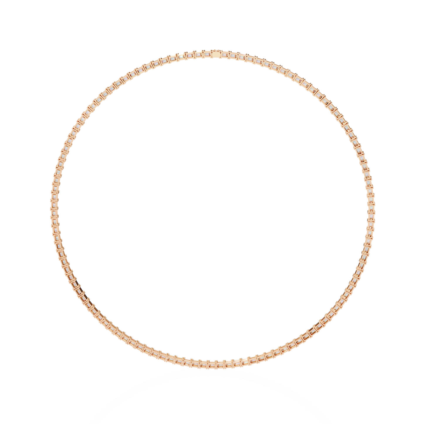 Echelon Baguette Diamond Tennis Necklace