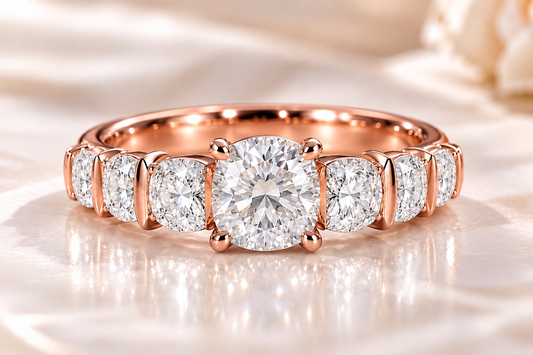 1.40 CT Graduated Solitaire Diamond Ring