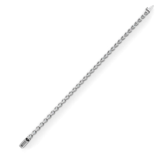 Twisted Diamond Link Tennis Bracelet