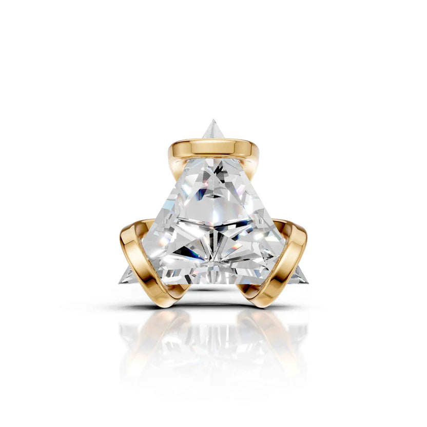 Solitaire Stud in 14KT Gold IGI Certified