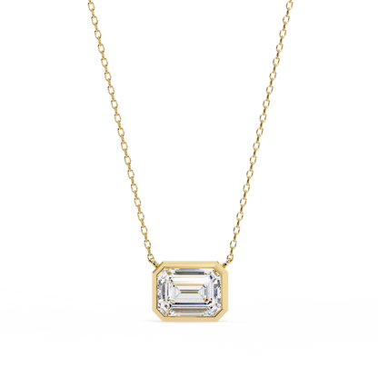 Regal Emerald Cut Solitaire Pendant