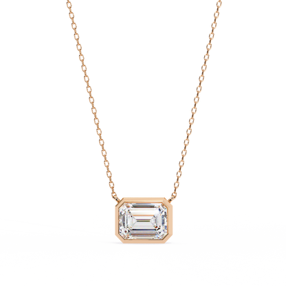 Regal Emerald Cut Solitaire Pendant
