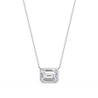 Regal Emerald Cut Solitaire Pendant