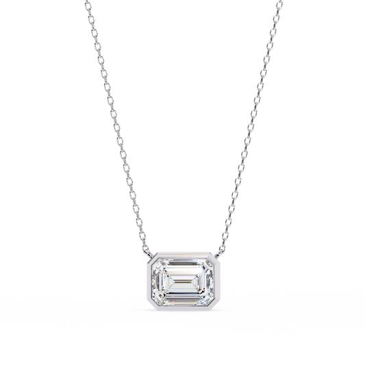 Regal Emerald Cut Solitaire Pendant