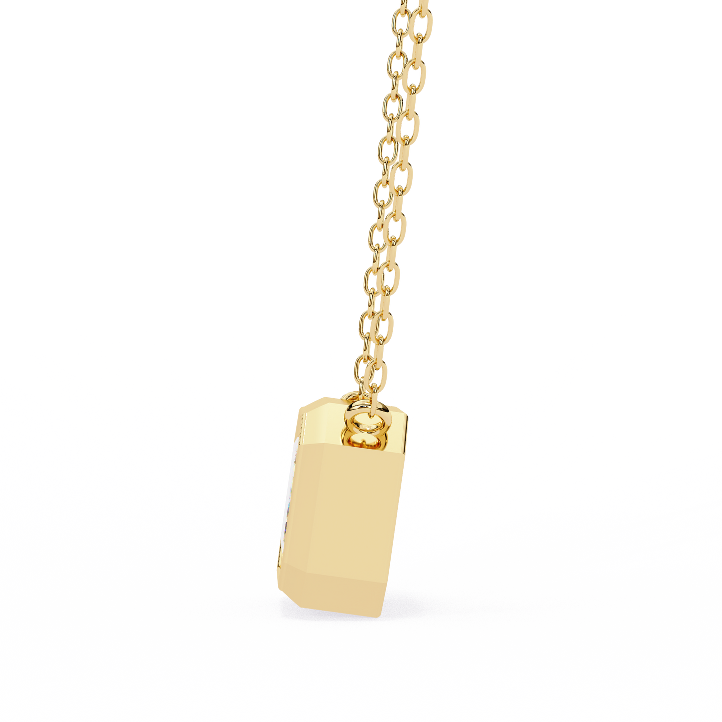 Regal Emerald Cut Solitaire Pendant