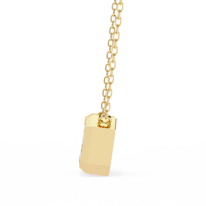 Regal Emerald Cut Solitaire Pendant