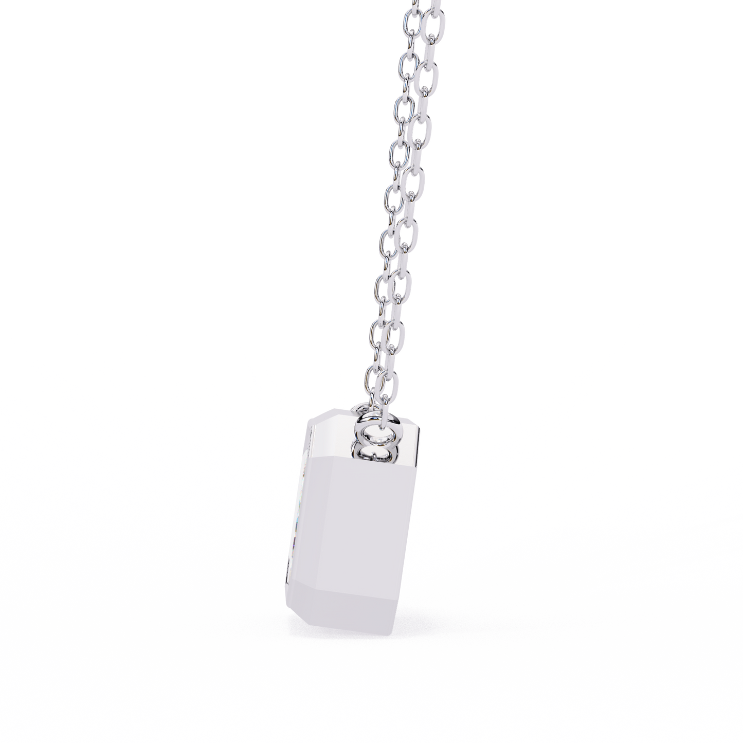 Regal Emerald Cut Solitaire Pendant