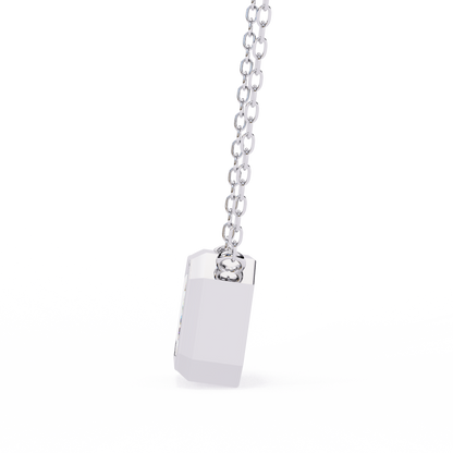 Regal Emerald Cut Solitaire Pendant