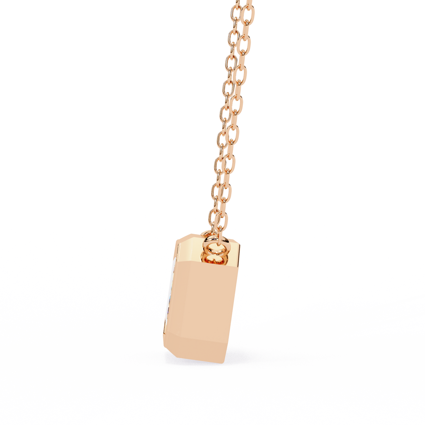 Regal Emerald Cut Solitaire Pendant