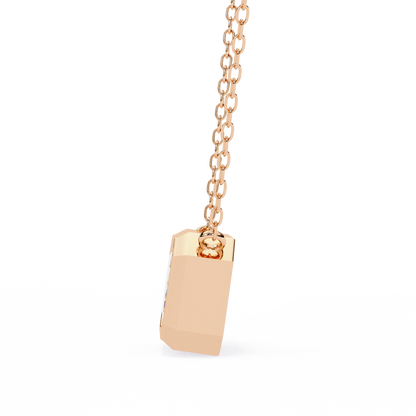 Regal Emerald Cut Solitaire Pendant
