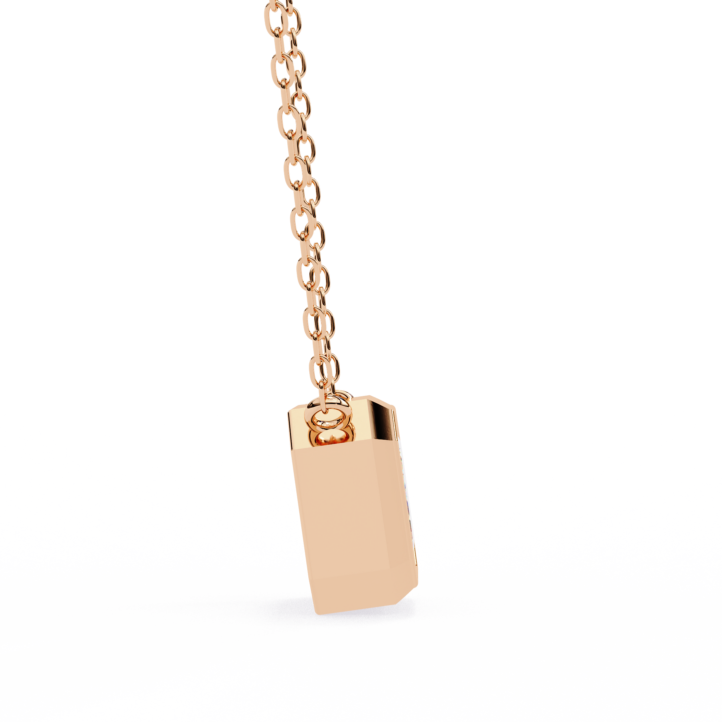 Regal Emerald Cut Solitaire Pendant