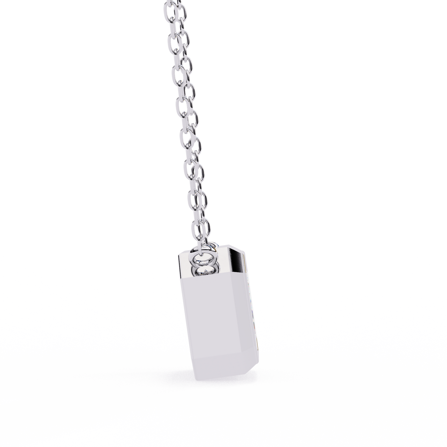 Regal Emerald Cut Solitaire Pendant