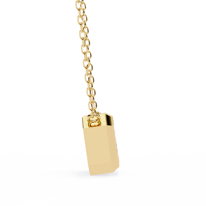 Regal Emerald Cut Solitaire Pendant