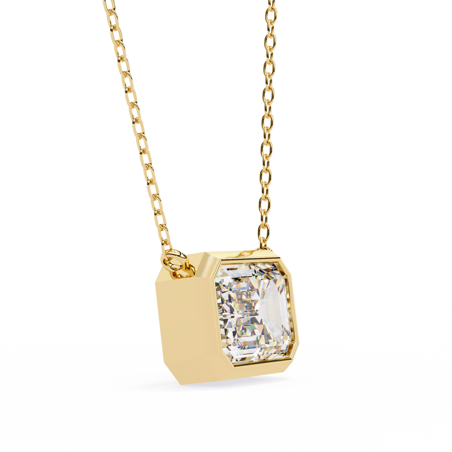 Regal Emerald Cut Solitaire Pendant
