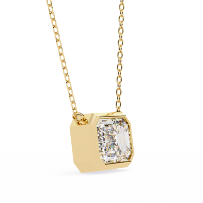 Regal Emerald Cut Solitaire Pendant