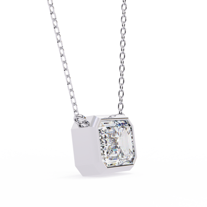 Regal Emerald Cut Solitaire Pendant