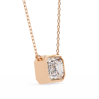Regal Emerald Cut Solitaire Pendant