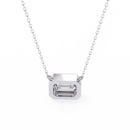 Regal Emerald Cut Solitaire Pendant
