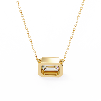 Regal Emerald Cut Solitaire Pendant