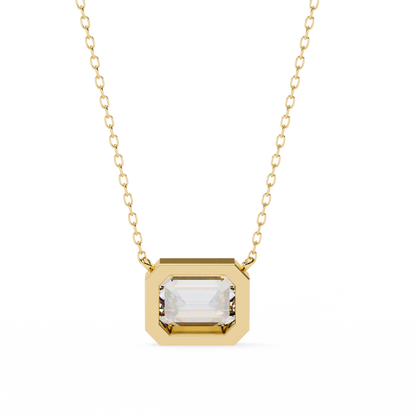 Regal Emerald Cut Solitaire Pendant