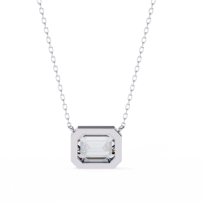 Regal Emerald Cut Solitaire Pendant