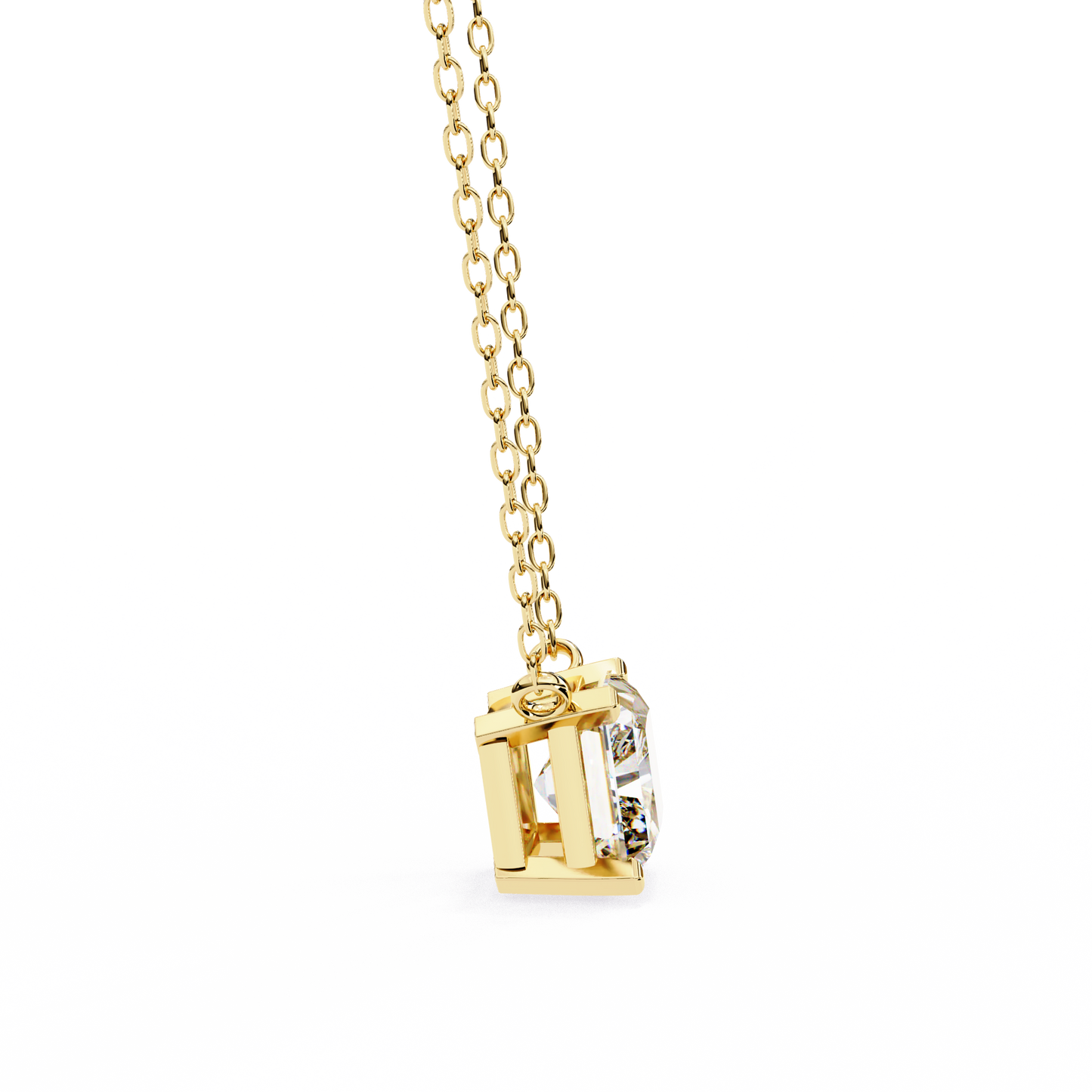 Radiant Emerald-Cut Diamond Pendant