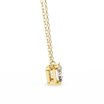 Radiant Emerald-Cut Diamond Pendant