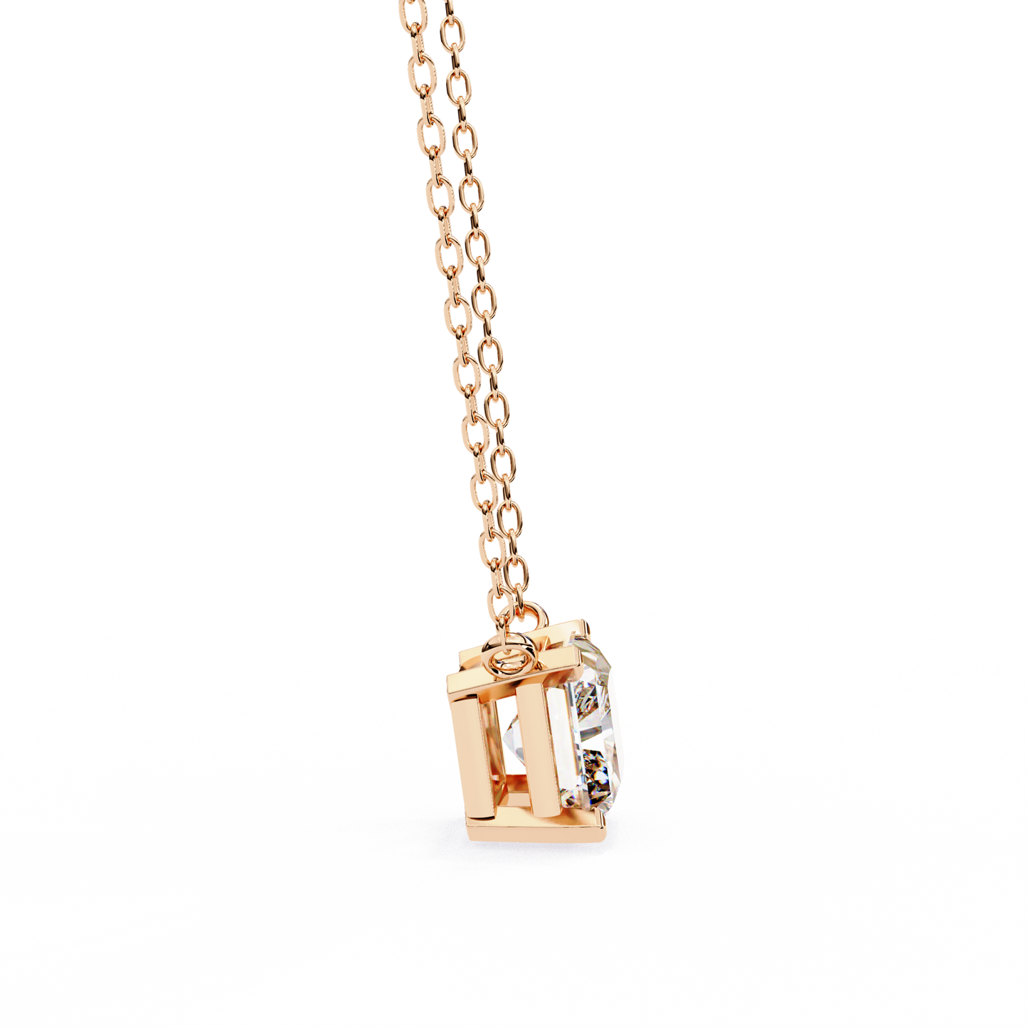 Radiant Emerald-Cut Diamond Pendant