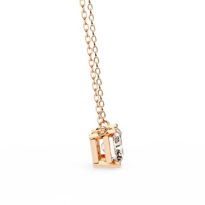 Radiant Emerald-Cut Diamond Pendant