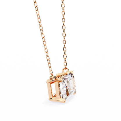 Radiant Emerald-Cut Diamond Pendant