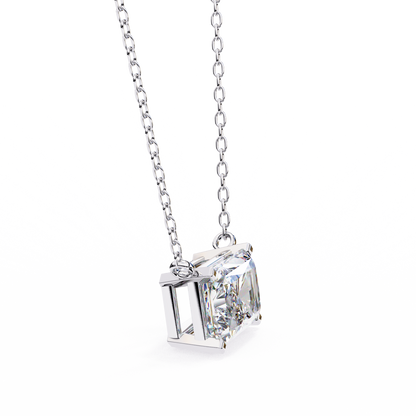 Radiant Emerald-Cut Diamond Pendant