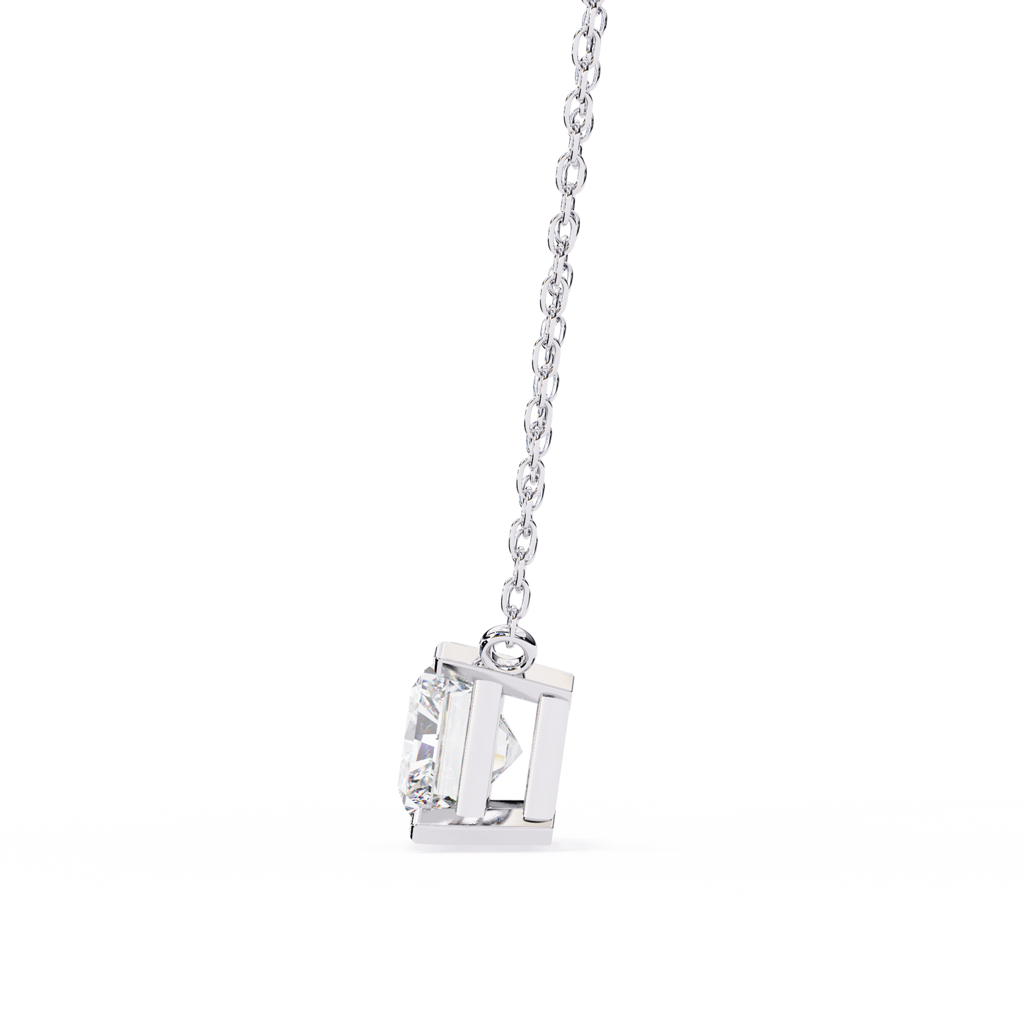 Radiant Emerald-Cut Diamond Pendant