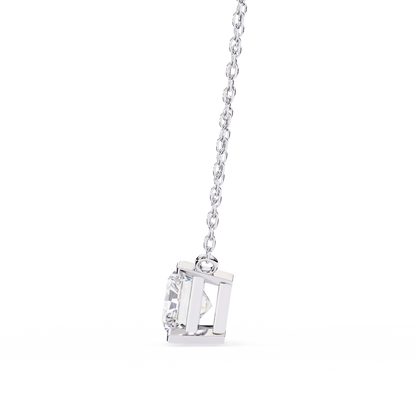 Radiant Emerald-Cut Diamond Pendant