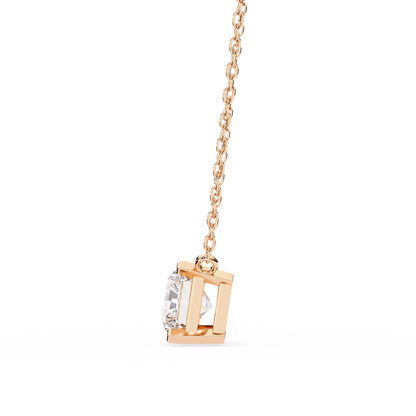 Radiant Emerald-Cut Diamond Pendant