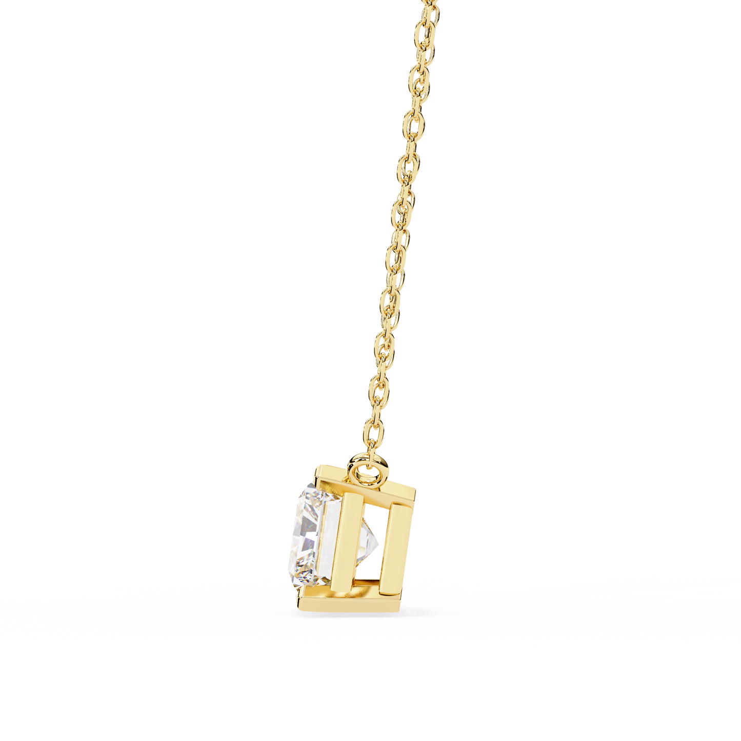 Radiant Emerald-Cut Diamond Pendant