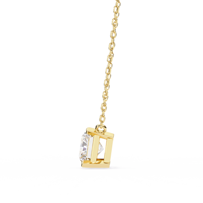 Radiant Emerald-Cut Diamond Pendant