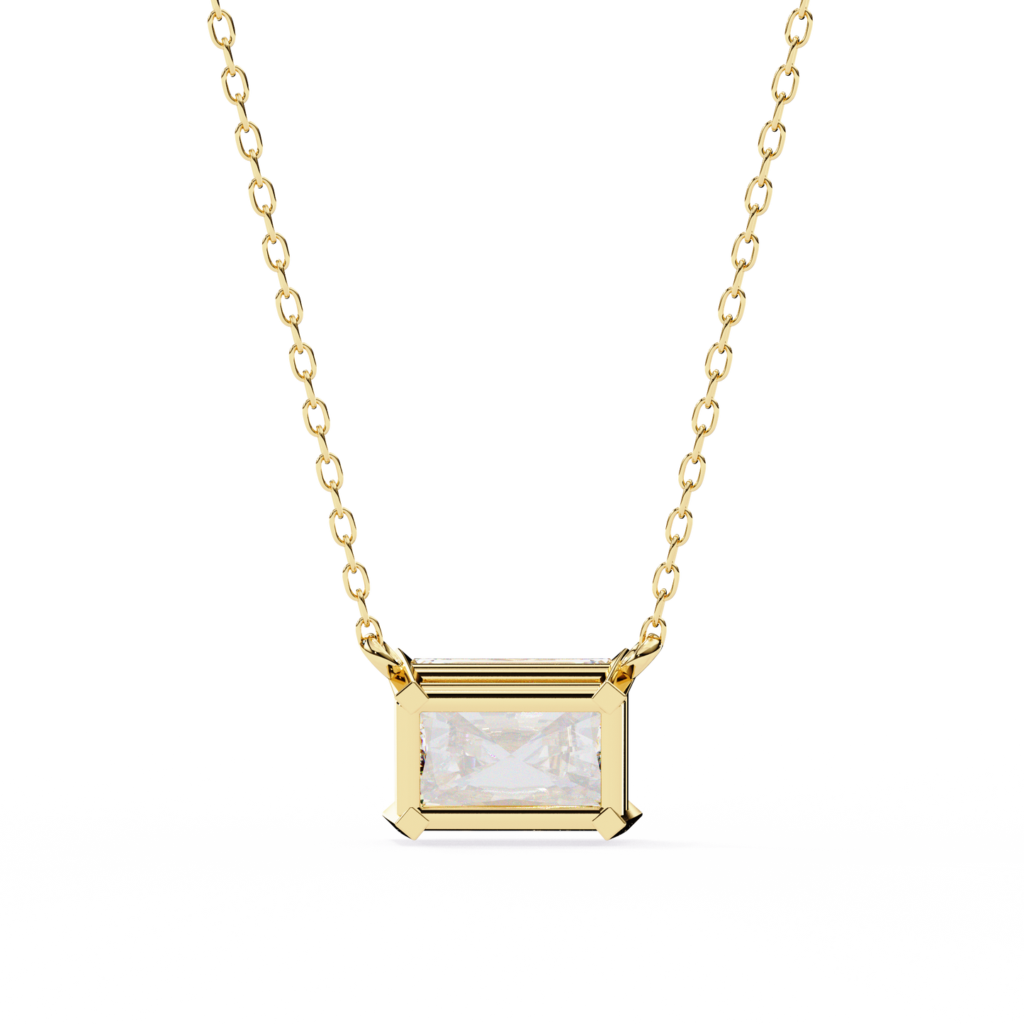 Radiant Emerald-Cut Diamond Pendant
