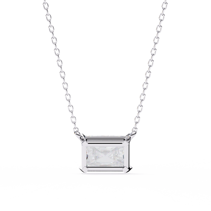 Radiant Emerald-Cut Diamond Pendant