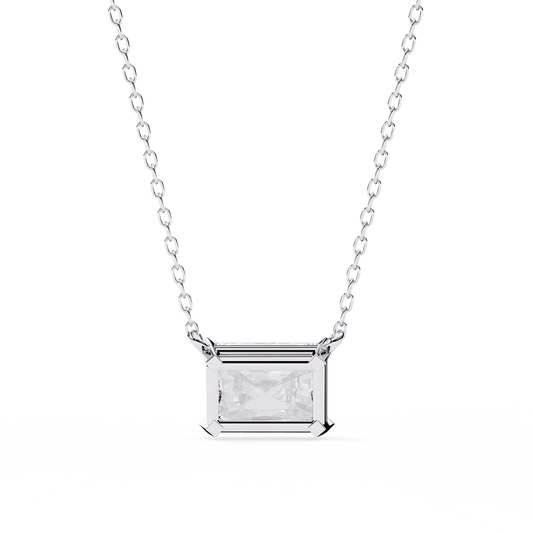 Radiant Emerald-Cut Diamond Pendant